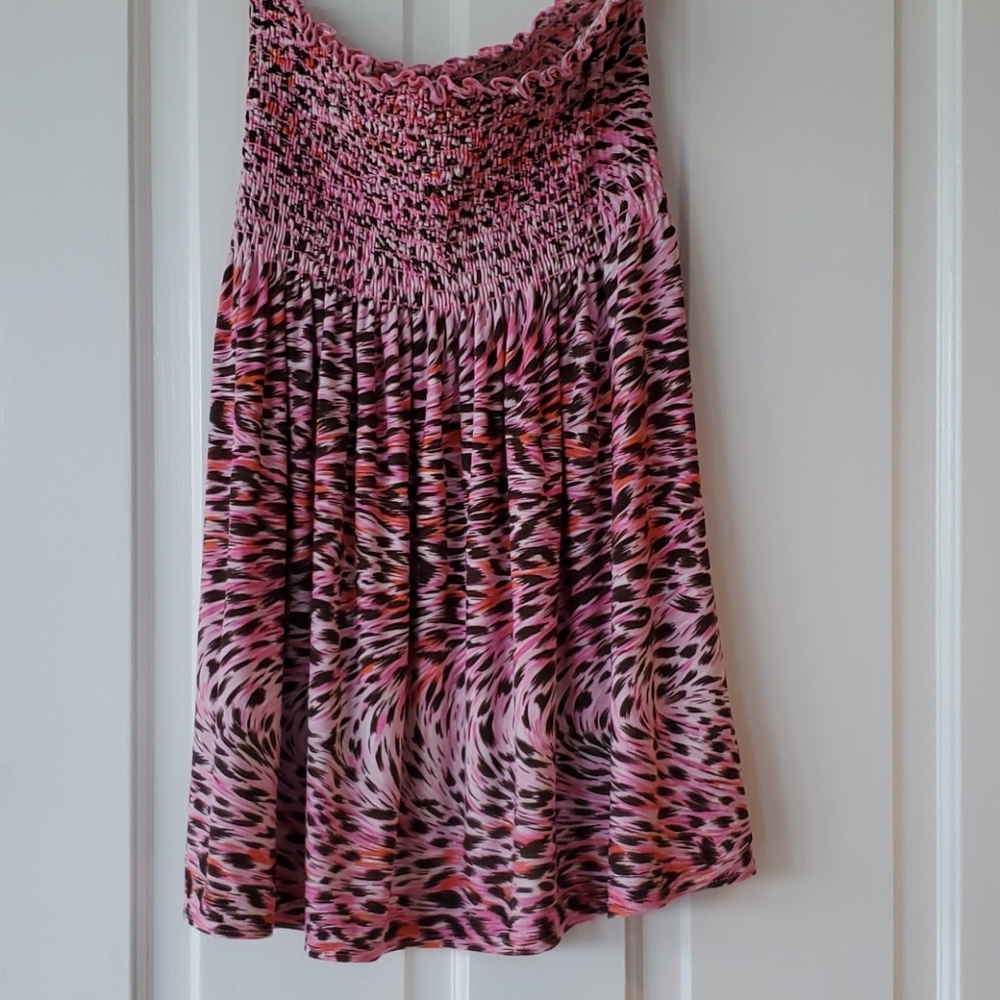 BCBG printed pink top